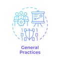 General practices blue gradient concept icon Royalty Free Stock Photo