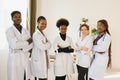 General practitioner and doctor and nurse as african american medical team at hospital Royalty Free Stock Photo