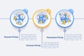 General pricing approaches circle infographic template