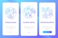 General pricing methods blue gradient onboarding mobile app screen