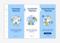 General pricing strategies blue and white onboarding template