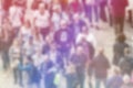 General Public Opinion Blur Background, Aerial View of Crowd Royalty Free Stock Photo