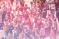 General Public Opinion Blur Background, Aerial View of Crowd