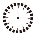 Stylish clock icons. Simple vector. Royalty Free Stock Photo