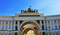 General Staff Building decorative arch in Saint Petersburg, Russia. Royalty Free Stock Photo