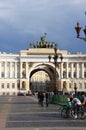 General Staff Building and Palace Square in the Saint Petersburg Royalty Free Stock Photo