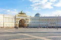 General Staff building on Palace square, Saint Petersburg, Russia Royalty Free Stock Photo