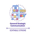 General strategic communication concept icon
