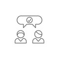 general talking friendship outline icon. Elements of friendship line icon. Signs, symbols and vectors can be used for web, logo,