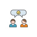 general talking friendship outline icon. Elements of friendship line icon. Signs, symbols and vectors can be used for web, logo,