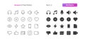 General UI Pixel Perfect Well-crafted Vector Thin Line And Solid Icons 30x30 Grid for Web Graphics and Apps.