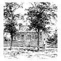 General Ulysses Grant`s Birthplace vintage illustration