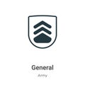 General vector icon on white background. Flat vector general icon symbol sign from modern army collection for mobile concept and