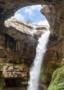 Baatara gorge waterfall and the natural bridges, Tannourine, Lebanon Royalty Free Stock Photo