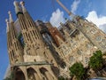 General view on Sagrada Familia Basilica in Barcelona.