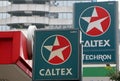 General view of Caltex petroleum station. Royalty Free Stock Photo