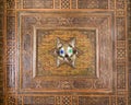 Carved ceiling inside Beiteddine Palace, arabian architecture, Lebanon