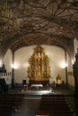 General view of the church of San Andres de Ibarrangelua with altar and vault