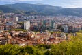 General view of the city center with mountains. Bilbao, Basque Country, Spain Royalty Free Stock Photo