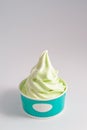 Yogurt soft ice cream gelato natural kiwi green Royalty Free Stock Photo