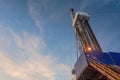 General view of the drilling rig against the sky Royalty Free Stock Photo