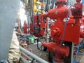 General view drilling rig floor working area.