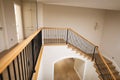 General view of house interior with i spacious hallway and staircase Royalty Free Stock Photo