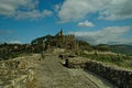 General view of the main entrance, ruins and fortress of Tsarevets, medieval stronghold located on a hill with the same name Royalty Free Stock Photo