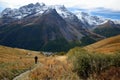 General view of the Meije Peak in Ecrins National Park, Romanche Valley, Hautes Alpes Royalty Free Stock Photo