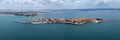 General view of Nessebar, ancient city on the Black Sea coast of Bulgaria. Panoramic aerial view Royalty Free Stock Photo