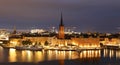 General view of Old Town Gamla Stan in Stockholm, Sweden Royalty Free Stock Photo