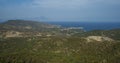 General view over Aegean sea and Mount Athos, Greece, Sithonia. Royalty Free Stock Photo