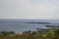 General view over Aegean sea. Sithonia. Royalty Free Stock Photo