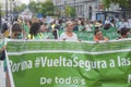 General view of the people during Green Tide demonstration, Madrid Spain