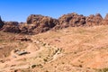 General view at Petra the ancient City Al Khazneh in Jordan