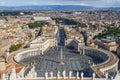 General view of Piazza San Pietro in Vatican City Royalty Free Stock Photo