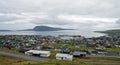 general view of the port, Torshaven, Faroes islands Royalty Free Stock Photo