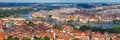 General view of Prague's historic center and the river Vltava Royalty Free Stock Photo