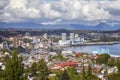 General view of the Puerto Montt port city, Chile Royalty Free Stock Photo