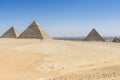 General view of Pyramids of Giza, Egypt Royalty Free Stock Photo