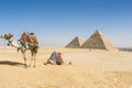 General view of Pyramids of Giza, Egypt Royalty Free Stock Photo
