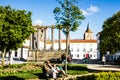 General view of the ruins of a Roman temple of the 1st century in Ãâ°vora, Portugal Royalty Free Stock Photo