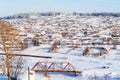 Russian village in winter Royalty Free Stock Photo