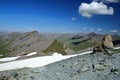 General view of Saint Veran valley from Caramantran peak above Agnel pass Royalty Free Stock Photo