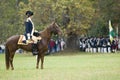 General Washington looks over his troops prior to march from camp to the Surrender Field at the 225th Anniversary of the Victory