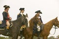 General Washington waits with staff to march to Surrender Field at the 225th Anniversary of the Victory at Yorktown, a reenactment