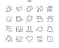 General Well-crafted Pixel Perfect Vector Thin Line Icons 30 2x Grid for Web Graphics and Apps.