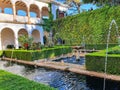 Generalife courtyard with fountains in Alhambra palace Royalty Free Stock Photo