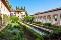 Generalife gardens at Alhambra, Granada, Spain Royalty Free Stock Photo
