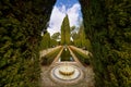 Generalife gardens at Alhambra, Granada, Spain Royalty Free Stock Photo